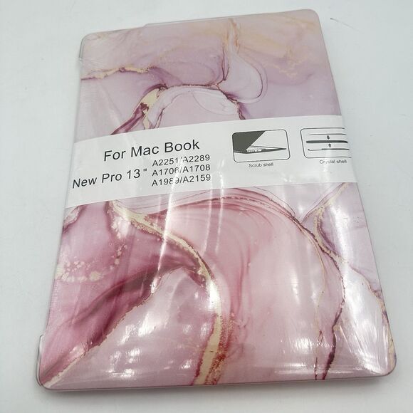 MacBook Pro 13” Plastic Hard Case A2251/A2289 A1706/A1708 A1989/21 59 PinkMarble - Picture 4 of 4